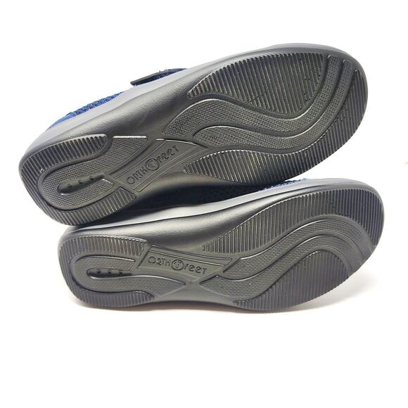 Orthofeet Shoes Womens 7 Sneakers Quincy Blue Comfort Orthopedic Slip On - Picture 8 of 9